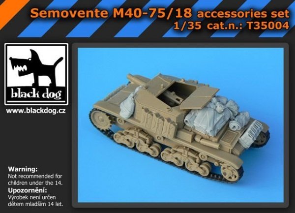 Black Dog T35004 Semovente M40-75/18 accessories set for Tamiya kits 1/35
