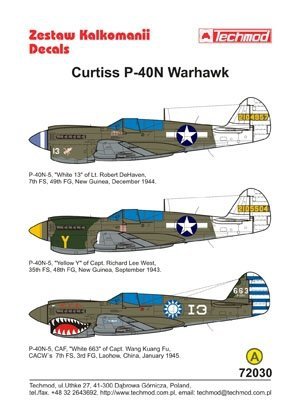 Techmod 72030 - Curtiss P-40N-5 Warhawk (1:72)