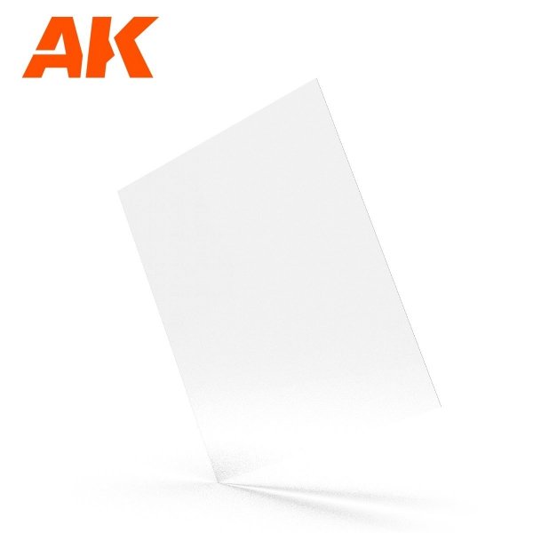 AK Interactive AK6574 0.5MM THICKNESS X 245 X 195MM – STYRENE SHEET – (3 UNITS)