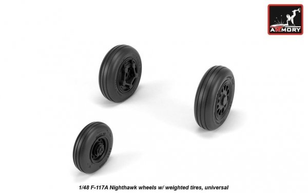 Armory Models AW48323 F-4 Phantom-II wheels w/ weighted tires, early 1/48