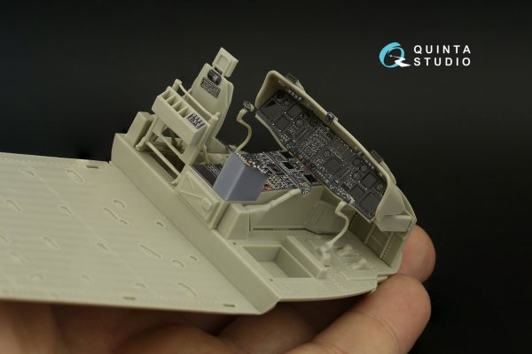 Quinta Studio QD+35108 MH-60L 3D-Printed &amp; coloured Interior on decal paper (Kitty Hawk) (with 3D-printed resin parts) 1/35