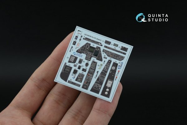Quinta Studio QD+48638 Ka-50 (black panels) 3D-Printed &amp; coloured Interior on decal paper (Italeri) (with 3D-printed resin parts) 1/48