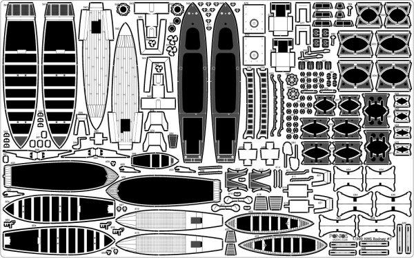 Pontos 23007F1 HMS RODNEY 1942 Detail Up Set 1/200