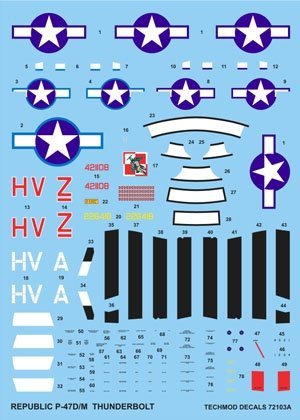 Techmod 72103 - Republic P-47D/M Thunderbolt (1:72)