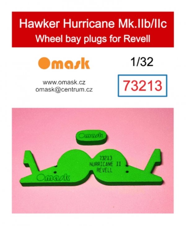 Omask 73213 Hawker Hurricane Mk.IIb/IIc Wheel Bay Plugs - EVA foam plugs for wheel bays (for Revell) 1/32 