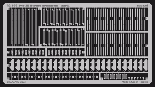 Eduard 32107 F-18 armament 1/32 ACADEMY