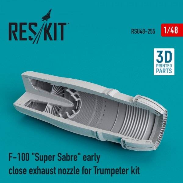 RESKIT RSU48-0255 F-100 &quot;SUPER SABRE&quot; EARLY CLOSE EXHAUST NOZZLE FOR TRUMPETER KIT 1/48