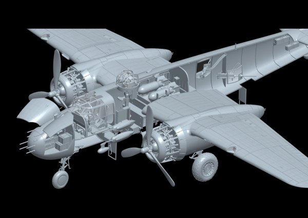 HK Models 01E036 B-25J Mitchell Strafing Babes 1/32