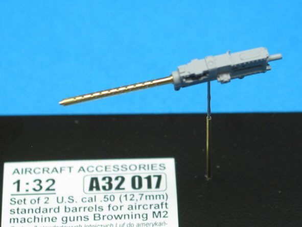 Aber A32017 Set of 2 cal .50 (12,7mm) standard barrels for US aircraft machine guns Browning M2 (1:32)