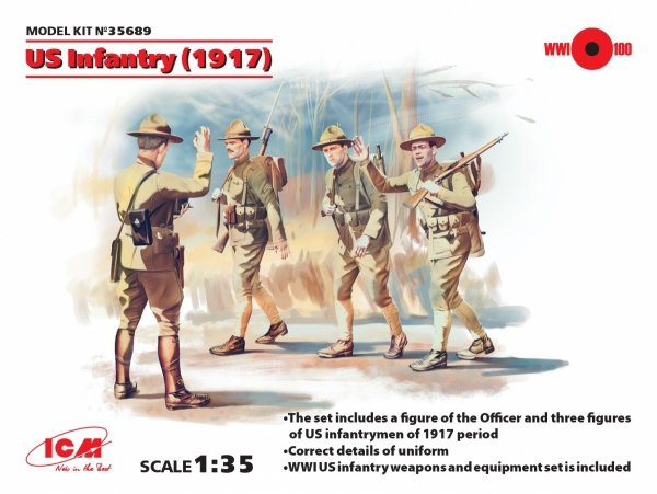 ICM 35689 US Infantry (1917) 4 figures 1/35