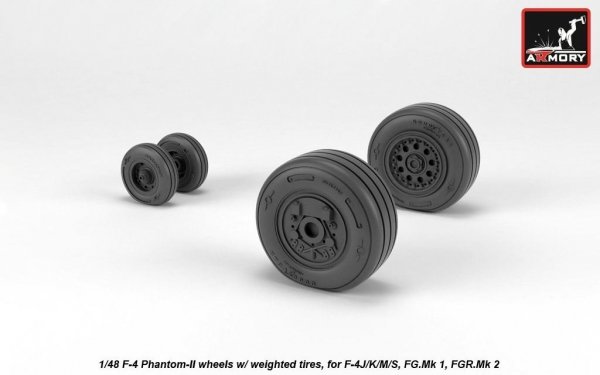 Armory Models AW48325 F-4 Phantom-II wheels w/ weighted tires, late 1/48