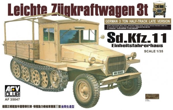 AFV Club 35047 Sd.Kfz.11 3 Ton Half Track Late Version (1:35)