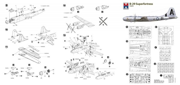 Hobby 2000 72070 B-29 Superfortress ( ACADEMY + CARTOGRAF + MASKI ) 1/72