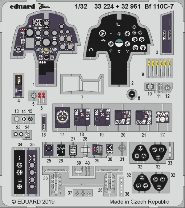 Eduard 32951 Bf 110C-7 interior REVELL 1/32