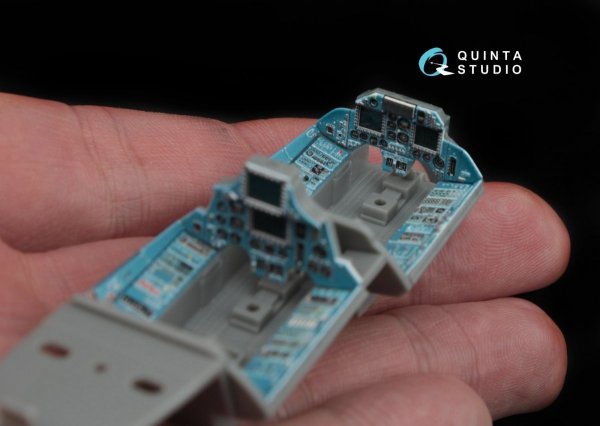 Quinta Studio QD48047 Su-30MKK 3D-Printed &amp; coloured Interior on decal paper (for HobbyBoss kit) 1/48