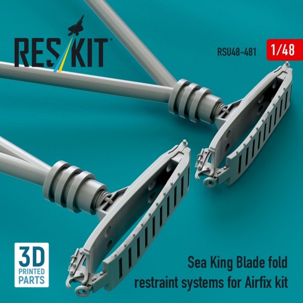 RESKIT RSU48-0481 Sea King blade fold restraint systems for Airfix kit (3D Printed) 1/48