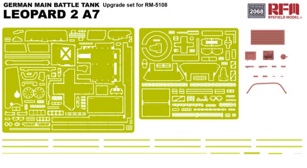 Rye Field Model 2068 Upgrade set German Main Battle Tank Leopard 2 A7 for RFM 5108 1/35