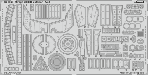 Eduard 481069 Mirage 2000D exterior KINETIC  1/48