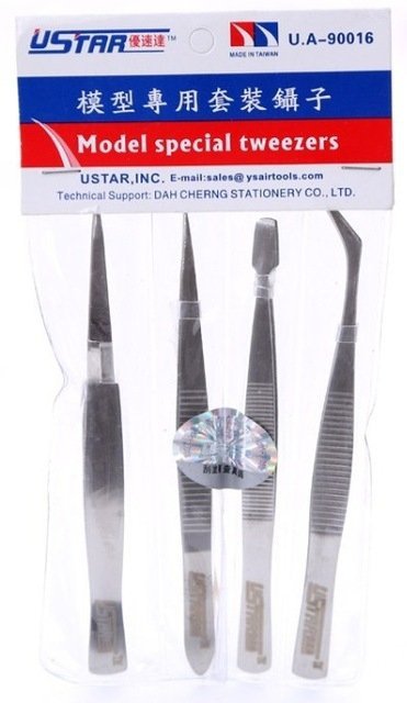 U-STAR UA-90016 Straight Tweezer Set (zestaw pęset 4 szt)