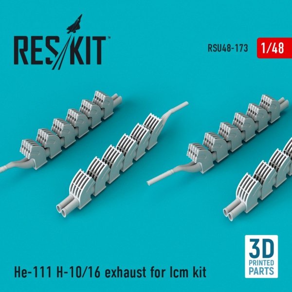 RESKIT RSU48-0173 HE-111 H-10/16 EXHAUST FOR ICM KIT 1/48