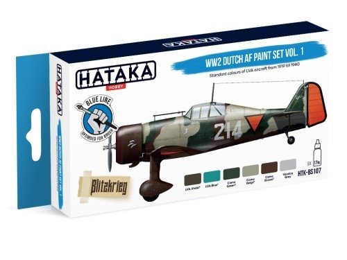 Hataka BS107 WW2 Dutch AF Paint Set Vol. 1 set 6x17 ml