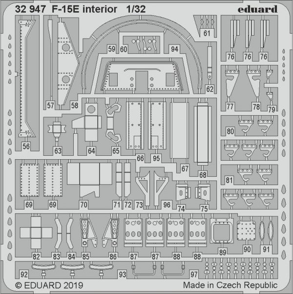 Eduard 32947 F-15E interior 1/32 TAMIYA