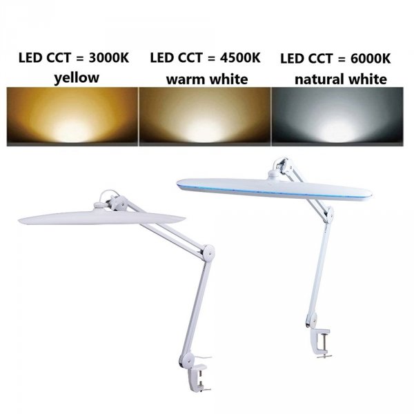 Ledowa lampa na biurko 20W Energooszczędna bezcieniowa Biała / Led desk lamp 20W energy saving shadowless White (9503)