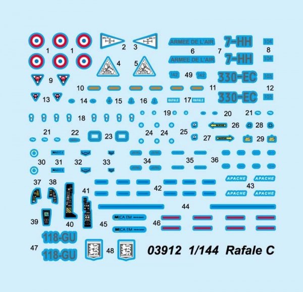 Trumpeter 03912 Rafale C 1/144