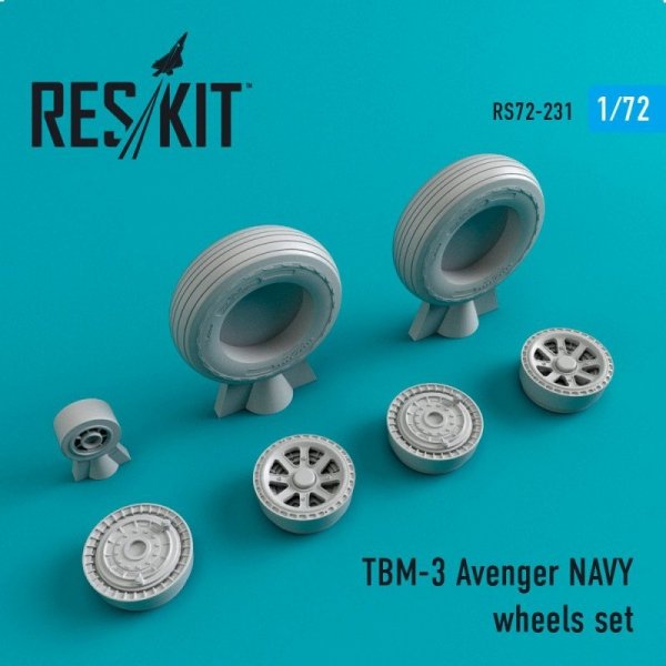 RESKIT RS72-0231 TBM-3 Avenger NAVY wheels set 1/72