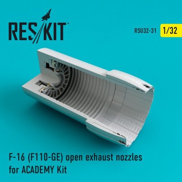 RESKIT RSU32-0031 F-16 (F110-GE) open exhaust nozzles for ACADEMY Kit 1/32