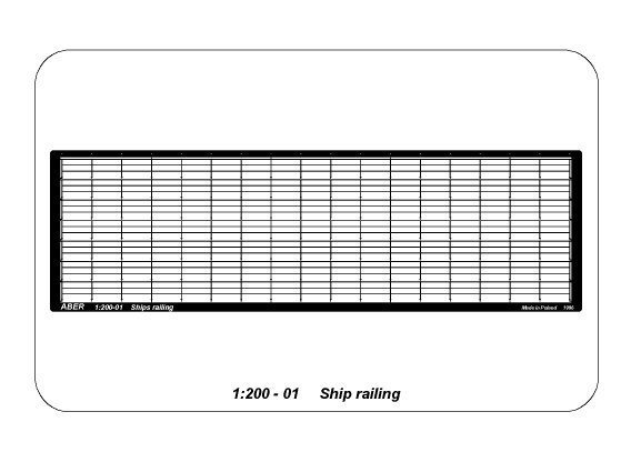 Aber 200-01 Railing 3 horizontal rods (1:200)