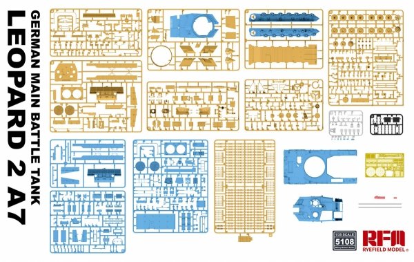 Rye Field Model 5108 Leopard 2 A7 German Main Battle Tank 1/35