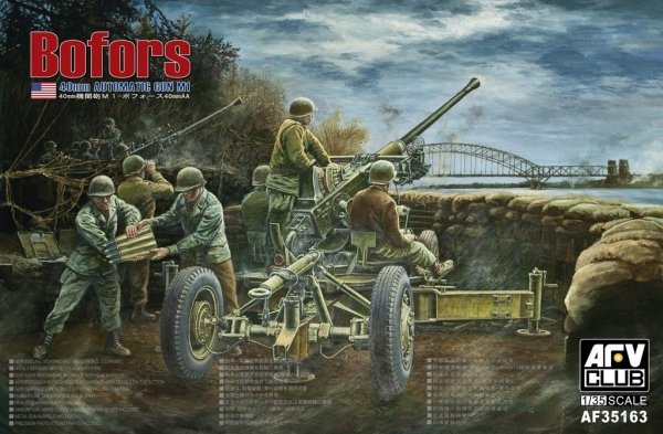  AFV Club 35163 40mm Bofors AA Automatic Gun M1 (1:35)