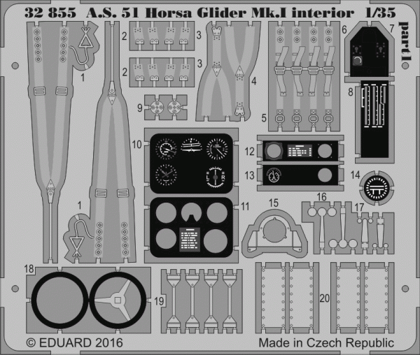 Eduard 32855 A. S. 51 Horsa Glider Mk. I interior 1/35 BRONCO