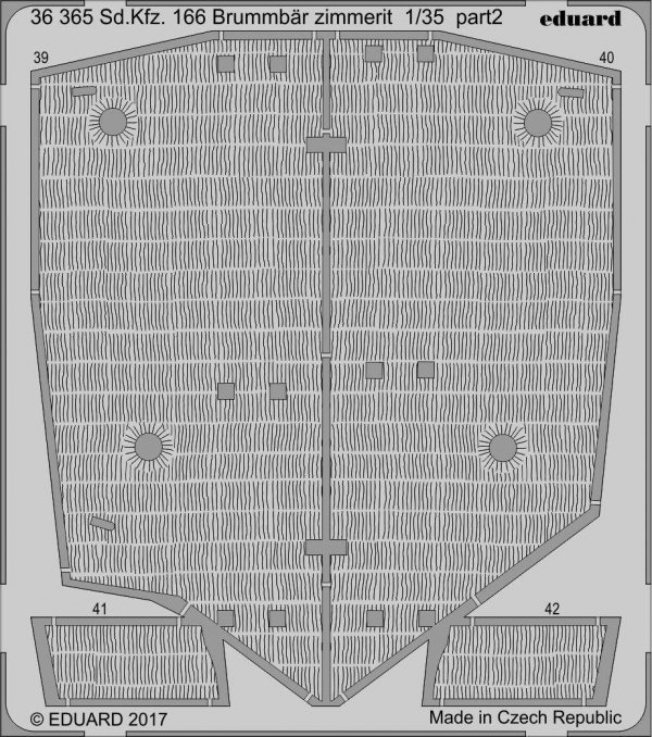 Eduard 36365 Sd. Kfz. 166 Brummbar zimmerit TAMIYA 1/35