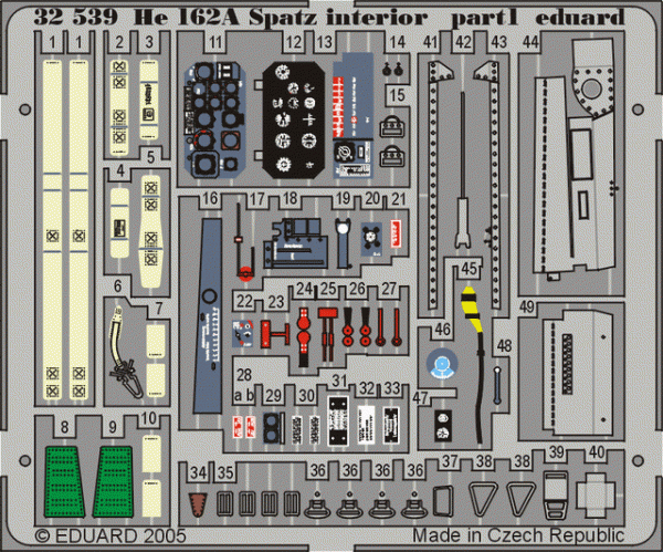 Eduard 32539 He 162A Spatz interior 1/32 REVELL