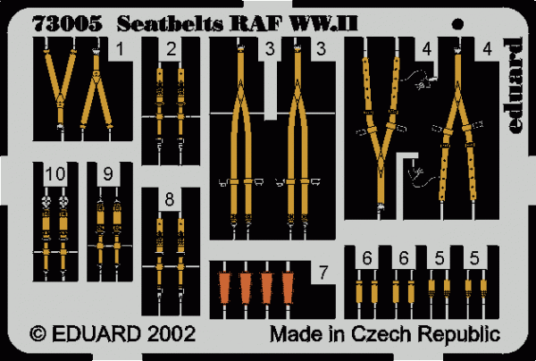 Eduard 73005 Seatbelts RAF WWII 1/72