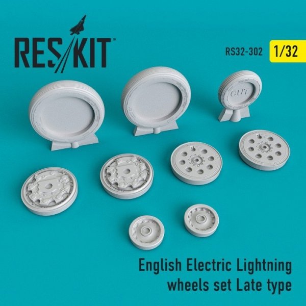 RESKIT RS32-0302 English Electric Lightning Wheels set Late type 1/32