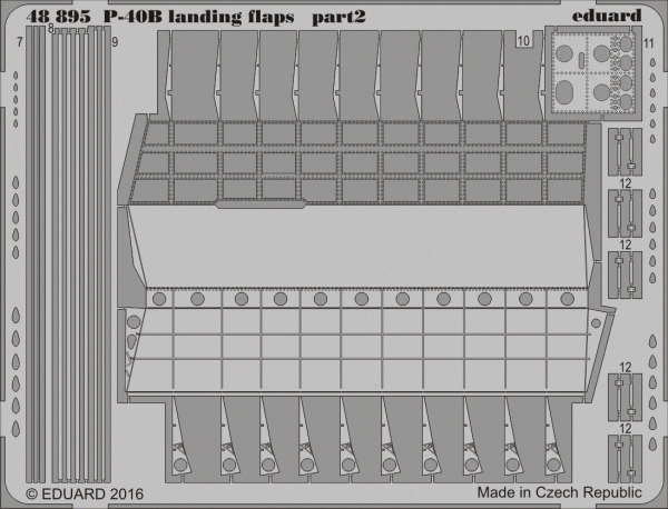 Eduard 48895 P-40B landing flaps  AIRFIX 1/48
