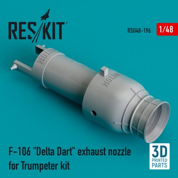 RESKIT RSU48-0196 F-106 &quot;DELTA DART&quot; EXHAUST NOZZLE FOR TRUMPETER KIT (3D PRINTED) 1/48