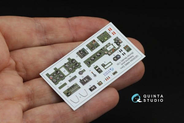 Quinta Studio QD35084 A6M2 Zero (Nakajima Prod.) 3D-Printed &amp; coloured Interior on decal paper (Border Model) 1/35