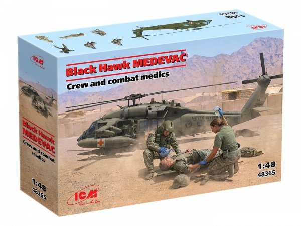 ICM 48365 Black Hawk MEDEVAC with Crew and Combat Medics 1/48