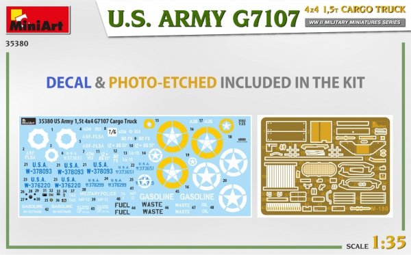 MiniArt 35380 U.S. ARMY G7107 4X4 1,5t CARGO TRUCK 1/35
