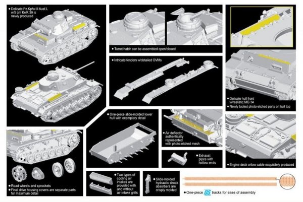 Dragon 7385 Pz.Kpfw.III Ausf.L Late Production (1:72)