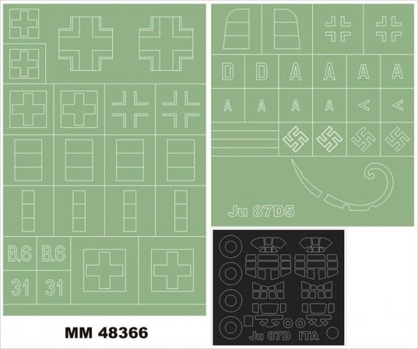 Montex MM48366 Junkers Ju 87D-5 ITALERI 2709 1/48