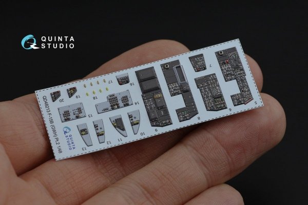 Quinta Studio QD48213 F-15B 3D-Printed &amp; coloured Interior on decal paper (GWH) 1/48