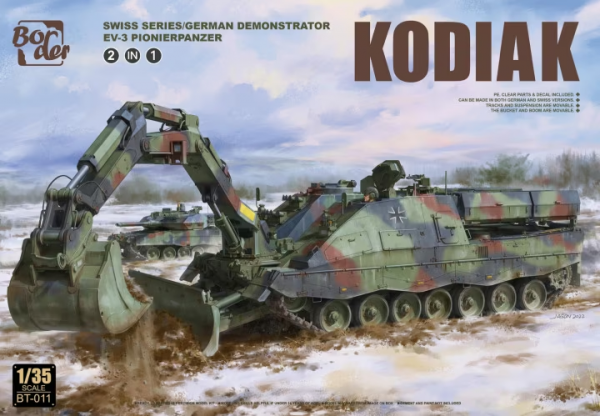 Border Model BT-011 Kodiak Swiss Series/German Demonstrator AEV-3 Pionierpanzer (2in1) 1/35