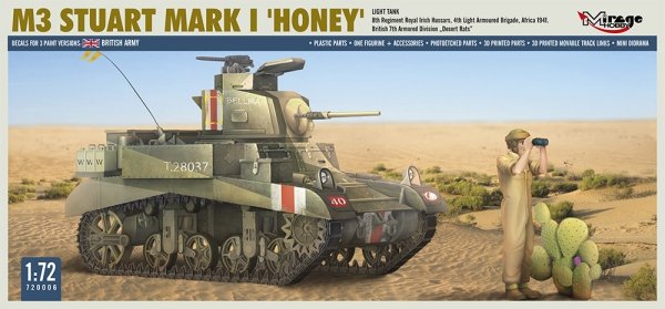 Mirage Hobby 720006 M3 Stuart Mk.I Honey Light Tank 1/72