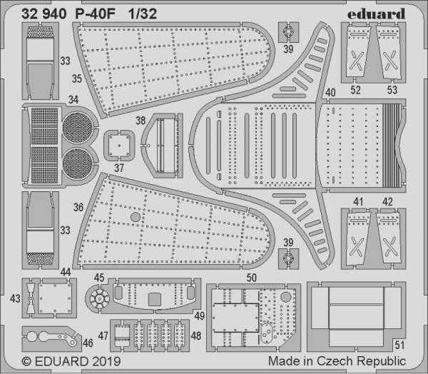 Eduard BIG3398 P-40F 1/32 TRUMPETER