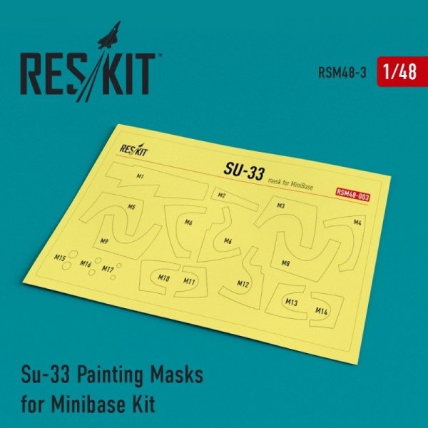 RESKIT RSM48-0003 Su-33 Painting Masks for Minibase Kit 1/48